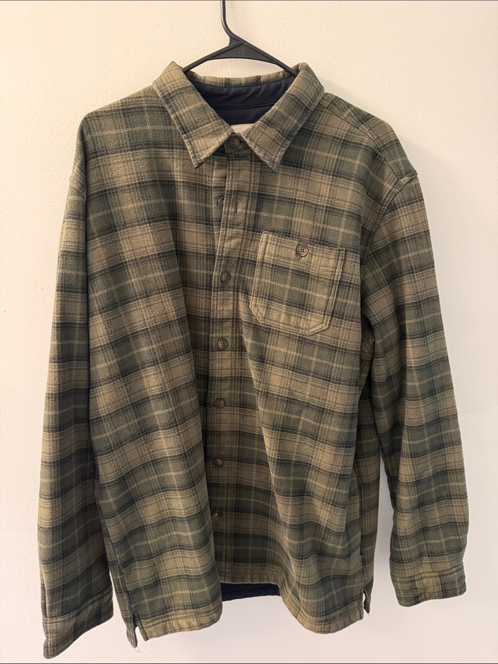 Weatherproof Vintage Navy and Olive Plaid Shirt Jacket